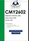 CMY2602 Assignment 1 (QUALITY ANSWERS) Semester 1 2025