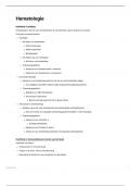 Samenvatting -  Hematologie 1