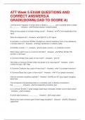 ATT Week 5 EXAM QUESTIONS AND CORRECT ANSWERS|A GRADE(DOWNLOAD TO SCORE A)