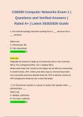 CS6250 Computer Networks Exam 1 | Questions and Verified Answers | Rated A+ | Latest 2025/2026 Guide