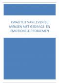 Samenvatting kwaliteit van leven bij mensen met gedrags- en emotionele problemen + begrippenlijst - orthopedagogie