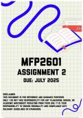 MFP2601 Assignment 2 | Due July 2025