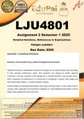 LJU4801 Assignment 2 (COMPLETE ANSWERS) Semester 1 2025 - DUE April 2025