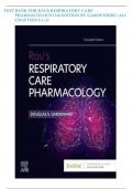 Test Bank for Rau’s Respiratory Care Pharmacology 11th Edition by Douglas S. Gardenhire|9780323871556| All Chapters 1-23|LATEST