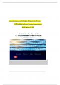 SOLUTION MANUAL FOR PRINCIPLES OF CORPORATE FINANCE 14TH EDITION BY RICHARD BREALEY, STEWART MYERS, VERIFIED CHAPTERS 1 - 34, COMPLETE NEWEST VERSION {2025} COMPLETE GUIDE |GRADED A+