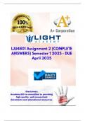 LJU4801 Assignment 2 (COMPLETE ANSWERS) Semester 1 2025 - DUE April 2025; 100% TRUSTED Complete, trusted solutions and explanations.