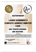 LJU4801 Assignment 2 (COMPLETE ANSWERS) Semester 1 2025 - DUE April 2025; 100% Correct solutions and explanations. 