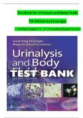 Test Bank for Urinalysis and Body Fluids 7th Edition by Strasinger | Verified Chapter's 1 - 17 | Complete Newest Version