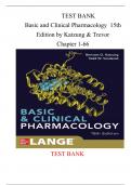 TEST BANK Basic and Clinical Pharmacology (15th ED) by Katzung & Trevor