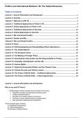 Politics and International Relations 1B: The Global Dimension Lecture Notes (Semester 2, The University of Edinburgh)