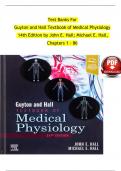 Test Banks For  Guyton and Hall Textbook of Medical Physiology 14th Edition by John E. Hall; Michael E. Hall