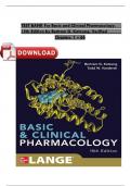 TEST BANK FOR Basic and Clinical Pharmacology 15th Edition by Bertram G. Katzung Chapters 1 - 66 Complete