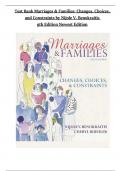 Test Bank Marriages & Families: Changes, Choices, and Constraints by Nijole V. Benokraitis 9th Edition Fully Covered Newest Edition Updated