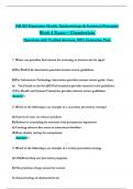 NR 503 Population Health, Epidemiology & Statistical Principles Week 4 Exam – Chamberlain  (Latest 2025 / 2026): Actual Questions with Verified Answers