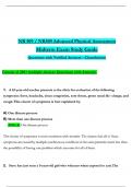 NR 509 / NR509 Advanced Physical Assessment Midterm Exam Study Guide (Latest 2025 / 2026): Actual Questions with Verified Answers