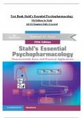 Test Bank - Stahl's Essential Psychopharmacology 5th Edition, Chapter 1 - 14 ISBN:9781108838573 Complete Guide A+