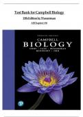 Test Bank for Campbell Biology 12th Edition by Urry, Cain, Wasserman, Minorsky Orr|9780135988046| All Chapters 1-56| LATEST VERSION A+