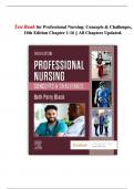 Test Bank for Professional Nursing: Concepts & Challenges, 10th Edition Chapter 1-16 || All Chapters Updated 2025.