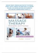 MASSAGE THERAPY: PRINCIPLES AND PRACTICE 7TH EDITION BY SUSAN G. SALVO|| COMPLETE TEST BANK GUIDE|| ALL CHAPTERS INCLUDED 1-30||VERIFIED QUESTIONS WITH ELABORATED SOLUTIONS( BEST ANSWERS) NEWEST UPDATE|| A+