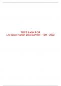 Test Bank For Life-Span Human Development - 10th - 2022 All Chapters