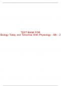 Test Bank For Biology Today and Tomorrow With Physiology - 6th - 2021 All Chapters