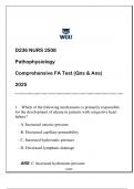 NURS 2508 (WGU D236) Pathophysiology FA Review (Qns & Ans) 2025.