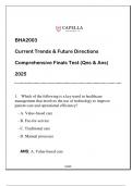 BHA2003 Current Trends & Future Directions Comprehensive Finals Test (Qns & Ans) 2025