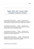 Waltz BIOL 318 - Exam I With Complete Solutions (2025)!!