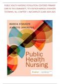 Test Bank for Public Health Nursing: Population-Centered Health Care in the Community, 11th Edition by Marcia Stanhope and Jeanette Lancaster All Chapter 1-46