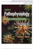 TEST BANK For Porth's Pathophysiology Concepts of Altered Health States 11th Edition by Tommie L. Norris, Verified Chapters 1 - 52, Complete Newest Version