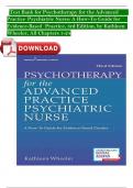 Test Bank for Psychotherapy for the Advanced Practice Psychiatric Nurse: A How-To Guide for Evidence-Based Practice, 3rd Edition, by Kathleen Wheeler, All Chapters 1-24 LATEST NEWEST VERSION