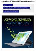 Solution Manual for Accounting Principles Volume 1 & Volume 2, 9th Canadian Edition Jerry J. Weygandt, Verified Chapters 1 - 20, Complete Newest Version