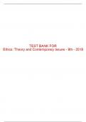 Test Bank For Ethics: Theory and Contemporary Issues - 9th - 2018 All Chapters