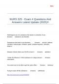 NURS 325 - Exam 4 Questions And Answers Latest Update (2025)!!