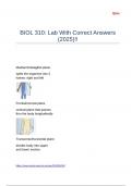 BIOL 310 Lab With Correct Answers (2025)!!