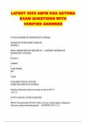 LATEST 2025 ABFM KSA ASTHMA EXAM QUESTIONS WITH VERIFIED ANSWERS