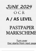 LATEST OCR JUNE 2024 AS LEVEL CHEMISTRY A PAPER 2 MARK SCHEME for exam revision new