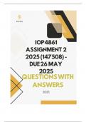 IOP4861 Assignment 2 2025 (147508) - DUE 26 May 2025