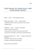 SDSU Biology 101 Ekdale Exam 2 With Actual Solution (2025)!!