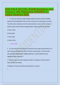 AHA PALS ACTUAL EXAM Questions and Answers with Rationales GRADED A+ Latest Versions 2025 