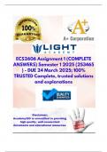 ECS2606 Assignment 1 (COMPLETE ANSWERS) Semester 1 2025 (253465 ) - DUE 24 March 2025; 100% TRUSTED Complete, trusted solutions and explanations.