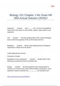 Biology 101 Chapter 1 Mc Graw Hill With Actual Solution (2025)!!