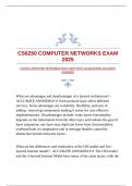 CS6250 COMPUTER NETWORKS EXAM 2025 WITH GUARANTEED ACCURATE ANSWERS