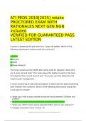 ATI PEDS 2019[2025] retake  PROCTORED EXAM WITH  RATIONALES NEXT GEN NGN included  VERIFIED FOR GUARANTEED PASS  LATEST EDITION 