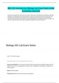 BIOL 201 Introductory Biology Lab Exam Study Guide Concordia university