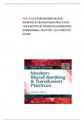 Test Bank for Modern Blood Banking & Transfusion Practices, 7th Edition By Denise M Harmening||Complete Guide Chapter 1-29