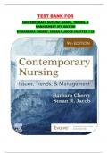 TEST BANK FOR CONTEMPORARY NURSING ISSUES, TRENDS, & MANAGEMENT 9TH EDITION