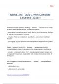 NURS 345 - Quiz 1 With Complete Solutions (2025)!!