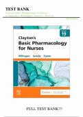 Test Bank For Clayton’s Basic Pharmacology for Nurses 19th Edition Michelle Willihnganz