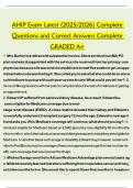 AHIP Exam Latest (2025/2026) Complete  Questions and Correct Answers Complete  GRADED A+